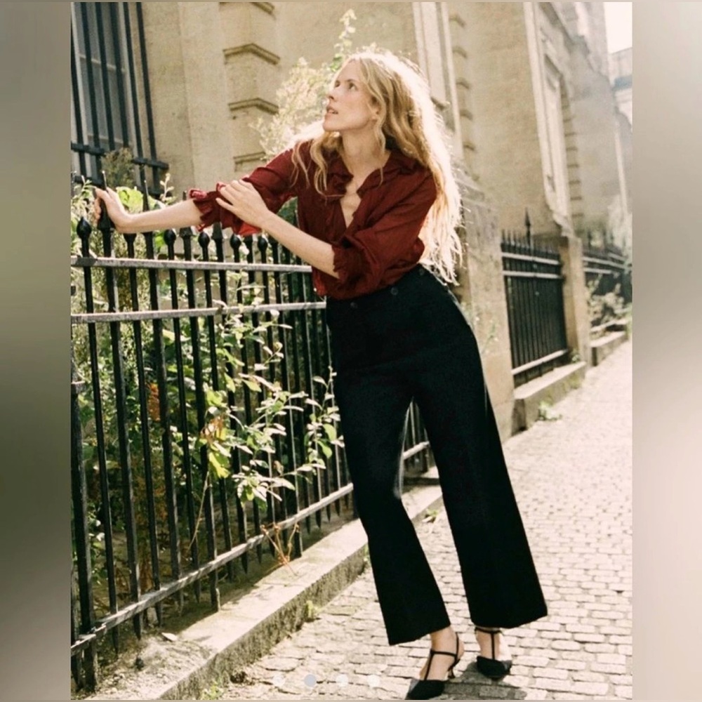 Dôen Glenne Wool-Blend Wide-Leg Pant